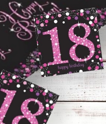 Pink Sparkle 18th Party Supplies | Balloon | Decoration | Pack